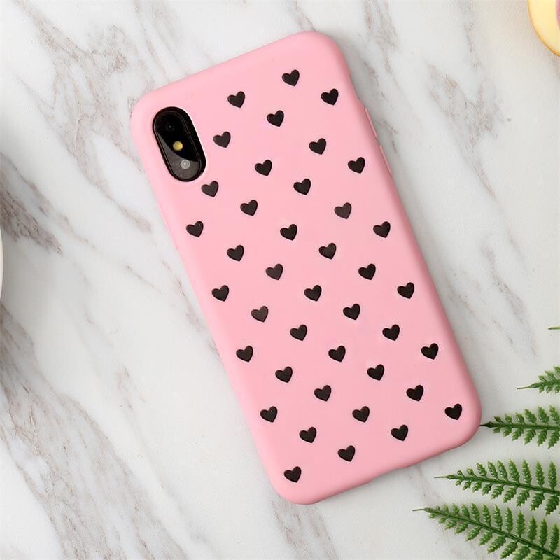 Suitable For IPhone 11 Pro Max Mobile Phone Shell Pink Black Candy Color Multi-love Personalized Custom