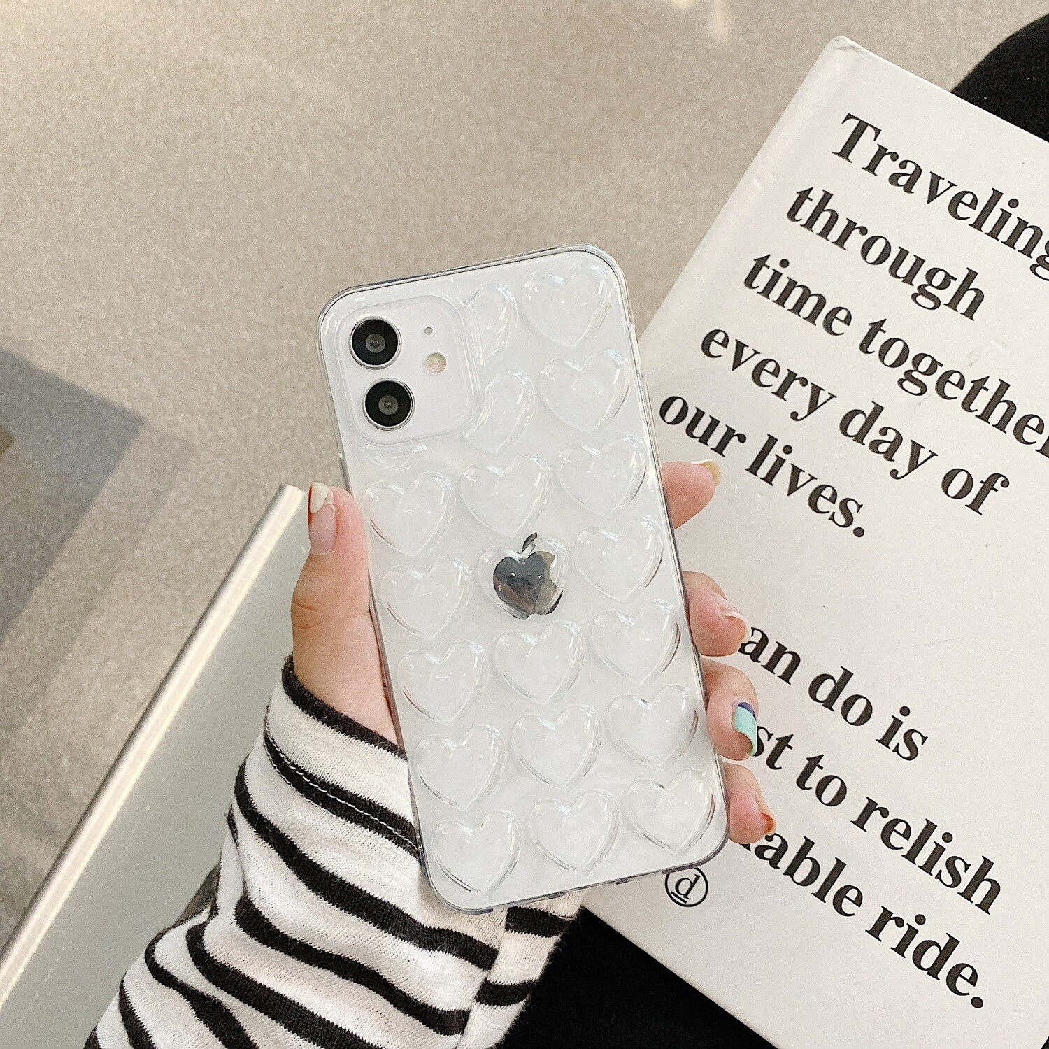 Three-dimensional Love For Iphone12Pro/Max Apple 11/12/XR Candy Color Love Mobile Phone Case