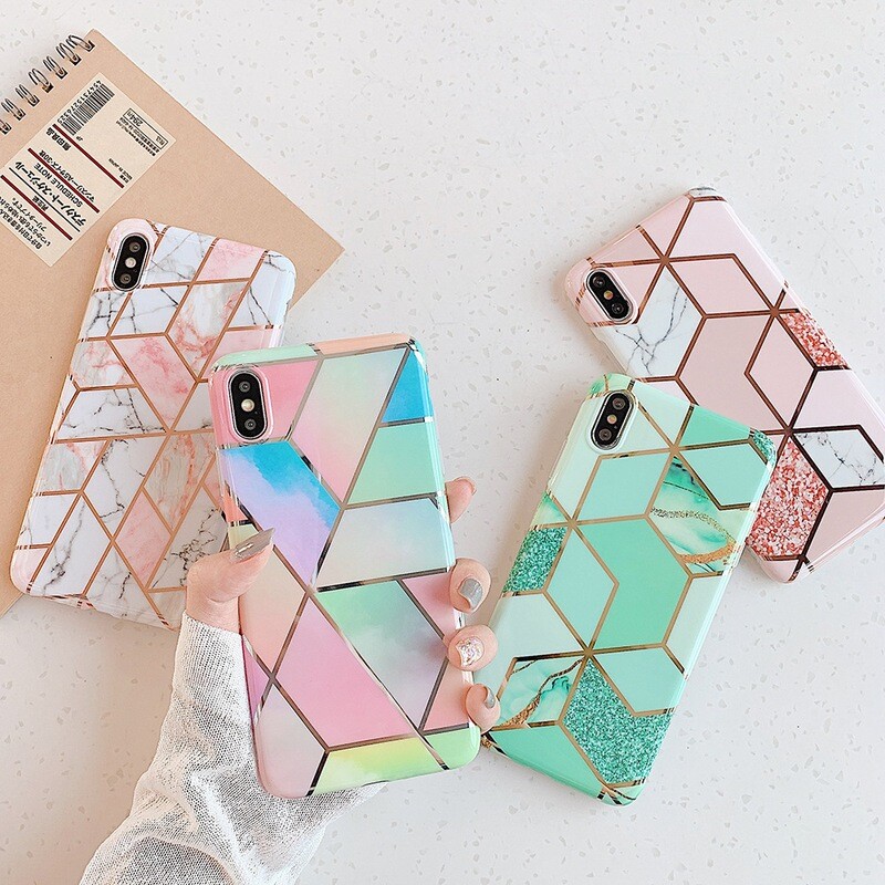 Marble 8plus Is Suitable For Apple 12 Pro Mobile Phone Case IPhone 11 XSMax XR 7P Silicone Electroplating