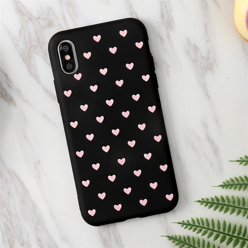 Suitable For IPhone 11 Pro Max Mobile Phone Shell Pink Black Candy Color Multi-love Personalized Custom