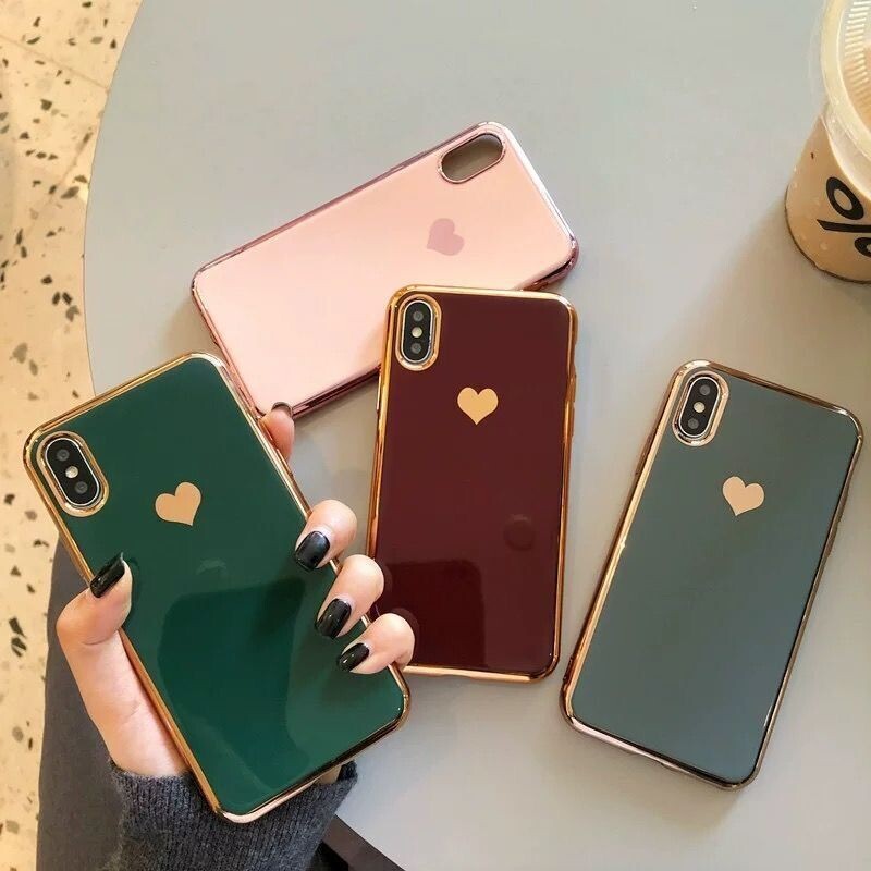 The New Electroplating Love Fire 7p 12pro Max Is Suitable For IphoneXR 8 8p Electroplating Couple 11pro Shell