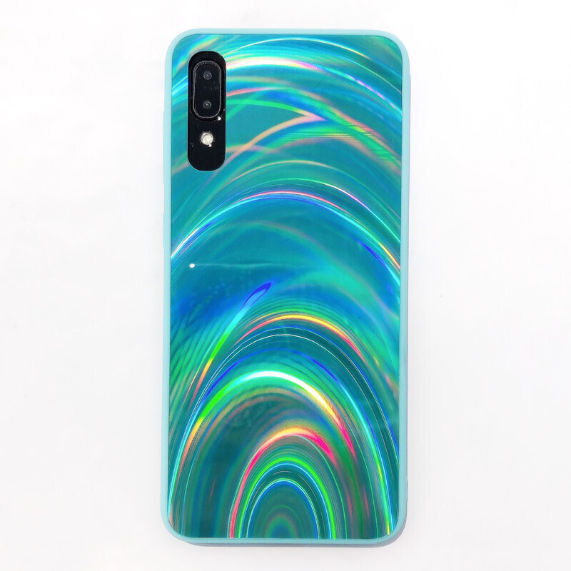 Mobile Phone Case Creative Laser Aurora Color Rainbow All-inclusive New A51 Protective Cover, Color: Mint Green, Applicable Model: samsung a41