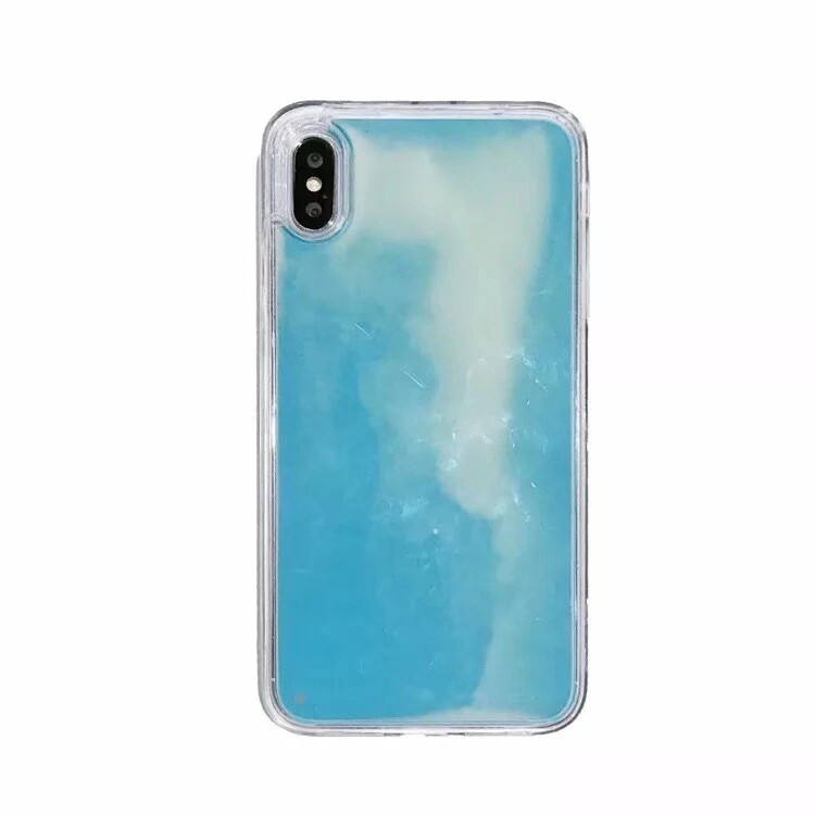 Glitter For IphoneXs Max Luminous Liquid Quicksand Mobile Phone Shell Simple Material Shell Apple 11
