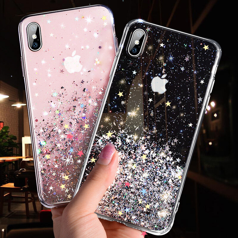 Gradient Glitter Star Suitable For Apple IPhone 11 Pro Max 7 Plus Epoxy Phone Case