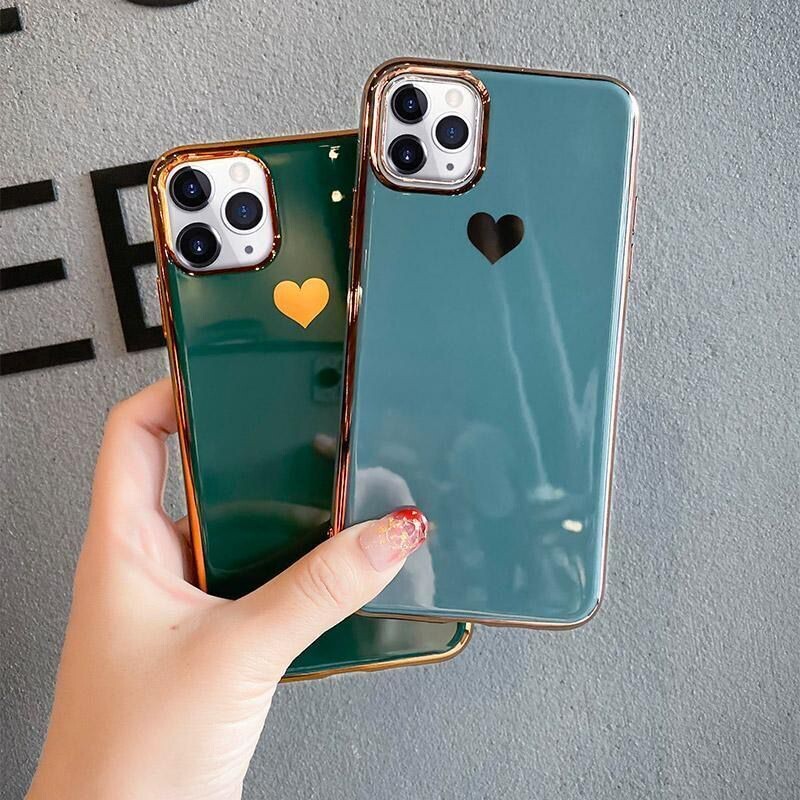 The New Electroplating Love Fire 7p 12pro Max Is Suitable For IphoneXR 8 8p Electroplating Couple 11pro Shell
