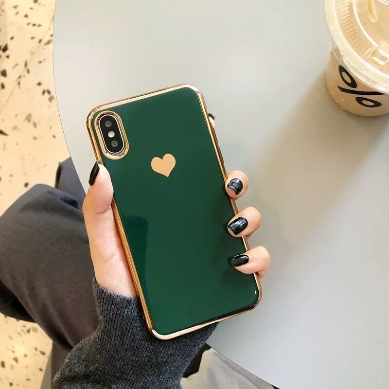 The New Electroplating Love Fire 7p 12pro Max Is Suitable For IphoneXR 8 8p Electroplating Couple 11pro Shell