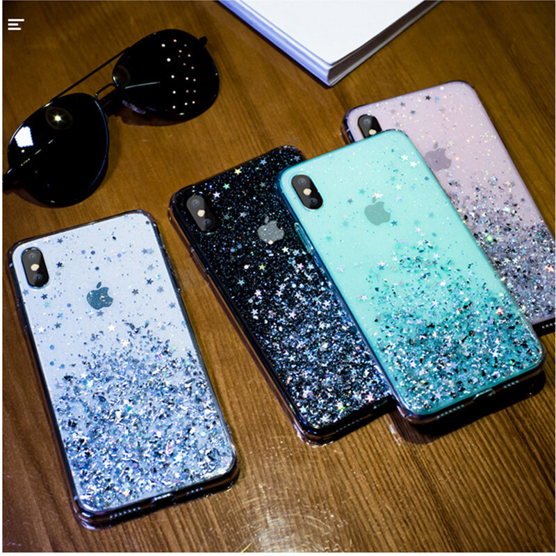 Gradient Glitter Star Suitable For Apple IPhone 11 Pro Max 7 Plus Epoxy Phone Case