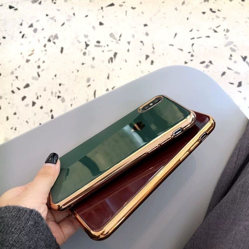 The New Electroplating Love Fire 7p 12pro Max Is Suitable For IphoneXR 8 8p Electroplating Couple 11pro Shell