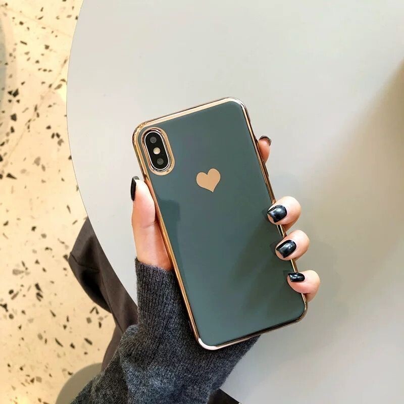 The New Electroplating Love Fire 7p 12pro Max Is Suitable For IphoneXR 8 8p Electroplating Couple 11pro Shell