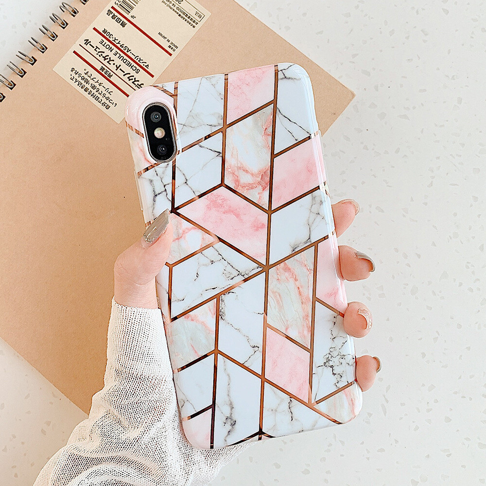 Marble 8plus Is Suitable For Apple 12 Pro Mobile Phone Case IPhone 11 XSMax XR 7P Silicone Electroplating