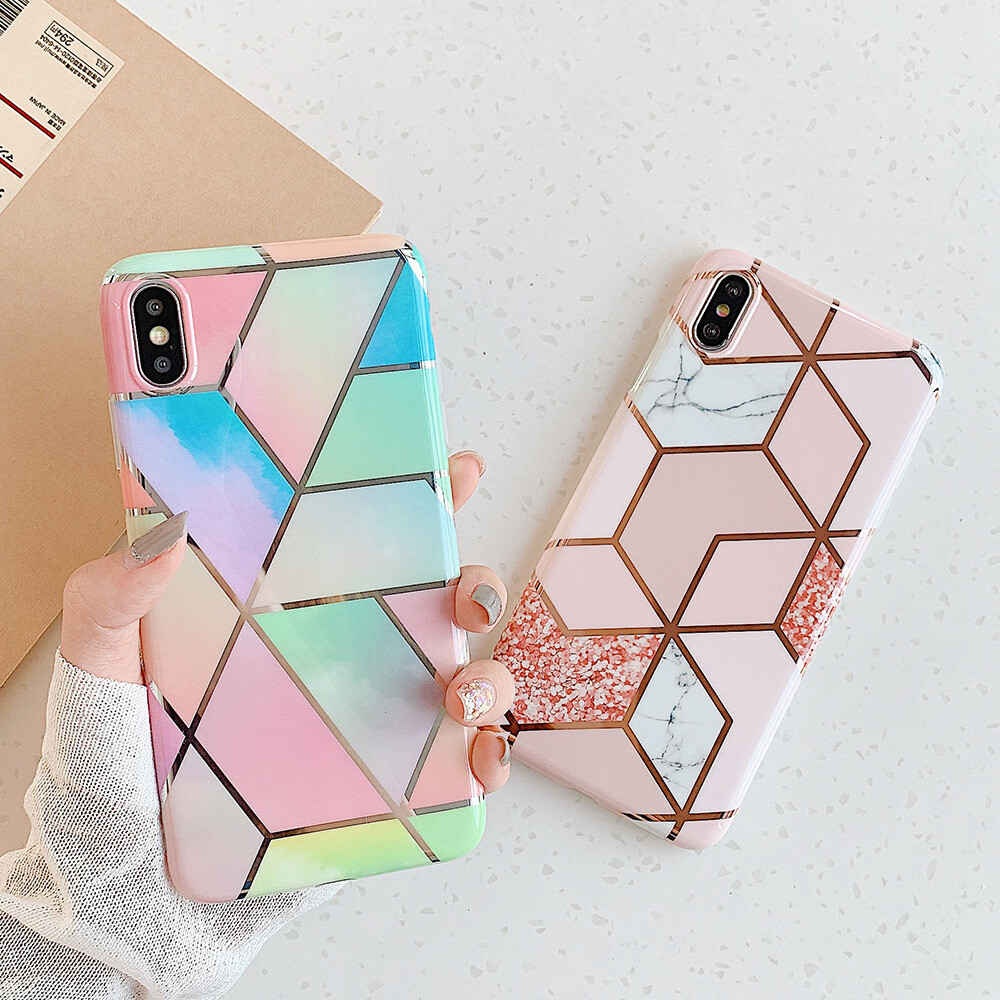 Marble 8plus Is Suitable For Apple 12 Pro Mobile Phone Case IPhone 11 XSMax XR 7P Silicone Electroplating