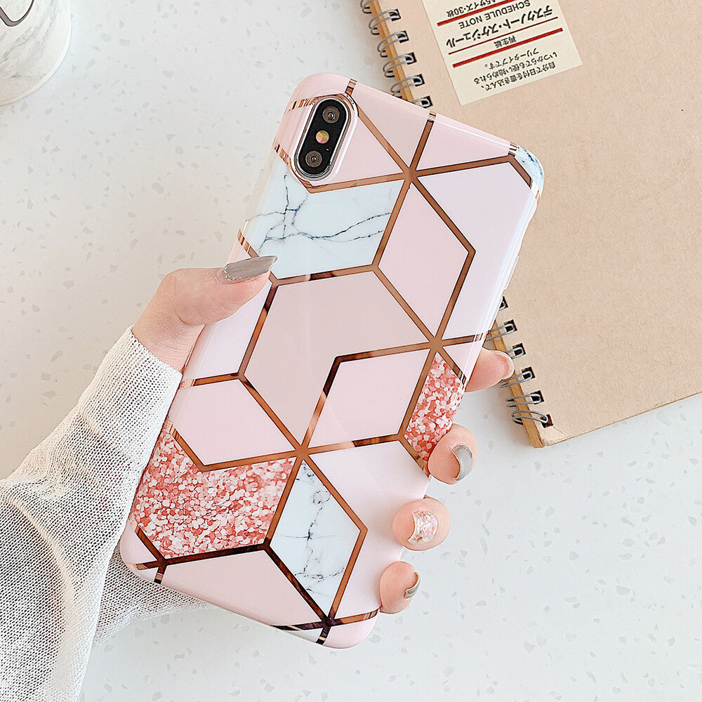 Marble 8plus Is Suitable For Apple 12 Pro Mobile Phone Case IPhone 11 XSMax XR 7P Silicone Electroplating