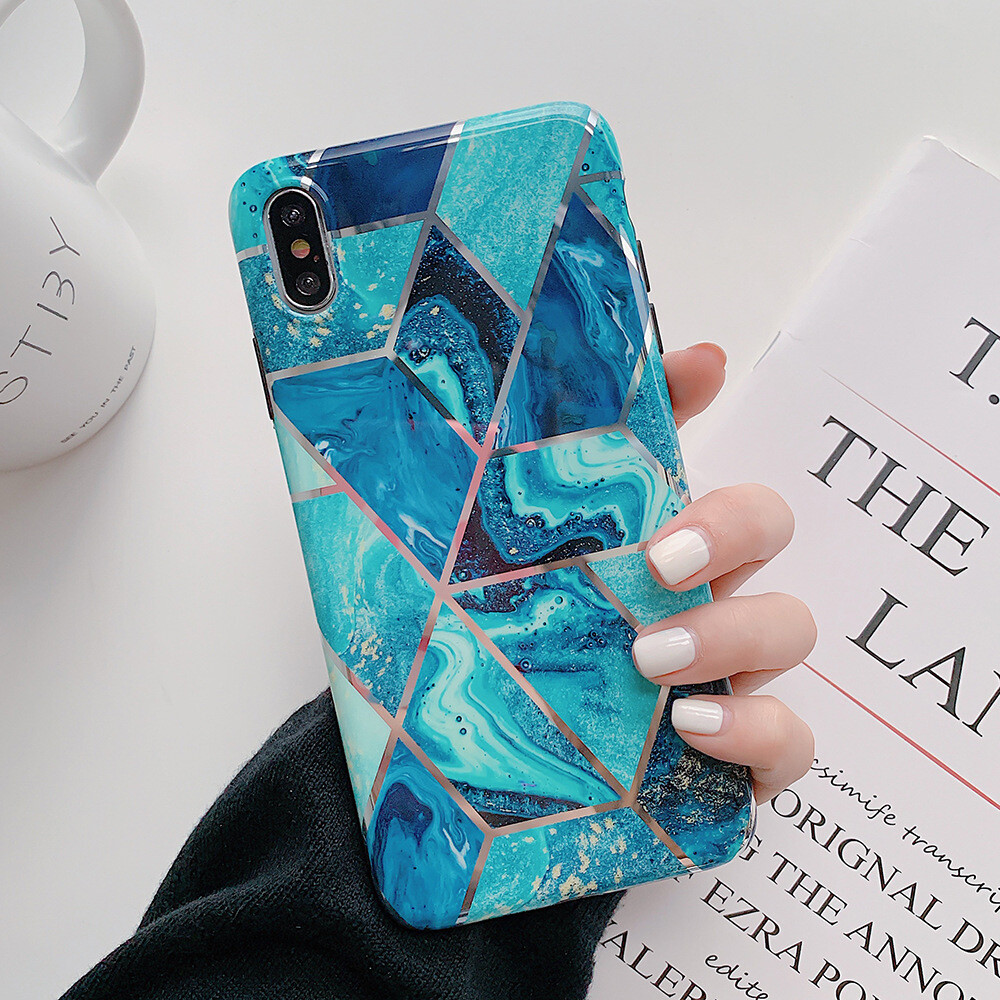 Marble 8plus Is Suitable For Apple 12 Pro Mobile Phone Case IPhone 11 XSMax XR 7P Silicone Electroplating