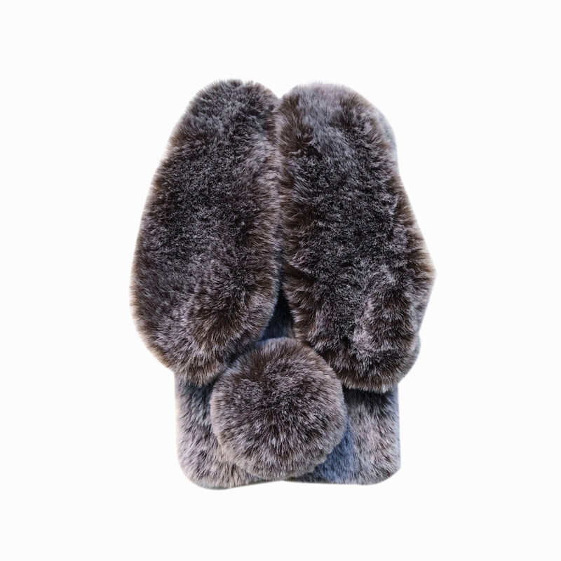 Rabbit Ear Plush Suitable For Iphone7/8p Mobile Phone Shell Xsmax Apple 11pro Fur 12mini Protective Cover
