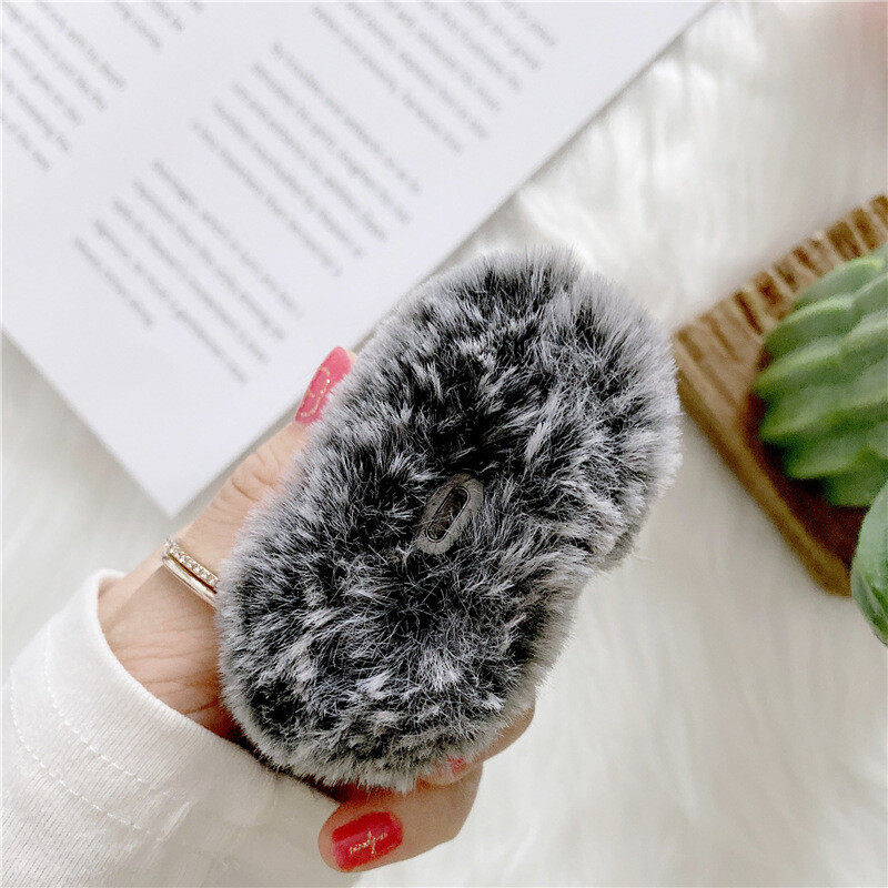 Plush Bunny Ears Suitable For Apple AirPods Pro3 Generation Earphone Protective Cover Cute Simple Creative Anti-fall Shell