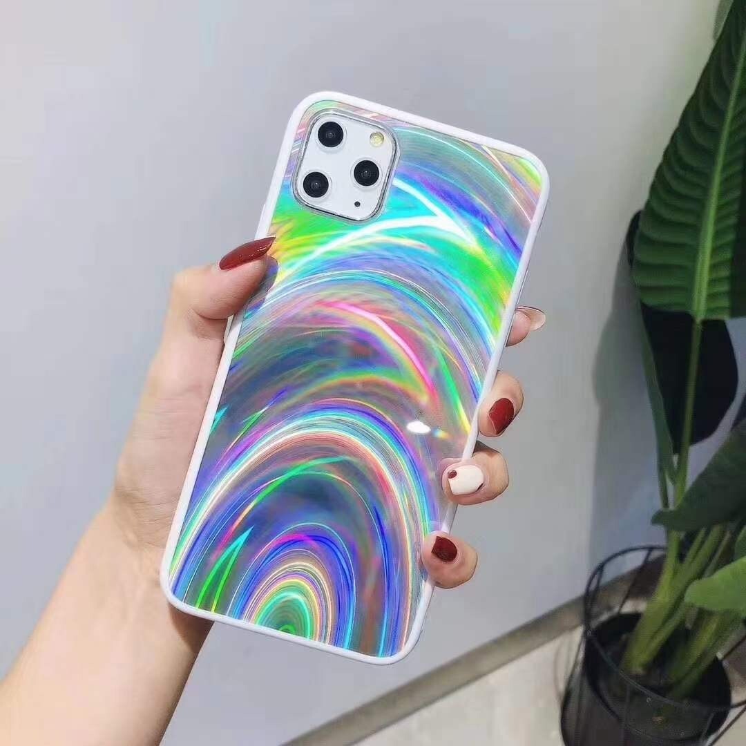 Rainbow Jelly Acrylic IP12pro IP11 IP12pro Max Xr Xsmax Protective Sleeve, Color: Silver, Applicable Model: Red rice note9s/note9 pro/k20