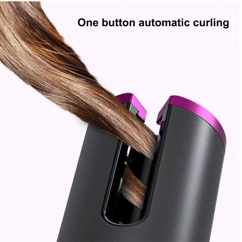 Rechargeable Automatic Hair Curler Women Portable Hair Curling Iron LCD Display Ceramic Curly Rotating Curling Wave Styer