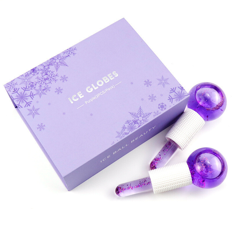 Spot  Ice Wave Ball Beauty Ice Hockey Ice Compress Ball Crystal Ball Ice Therapy Facial Massage Stick Glass Beauty Ball