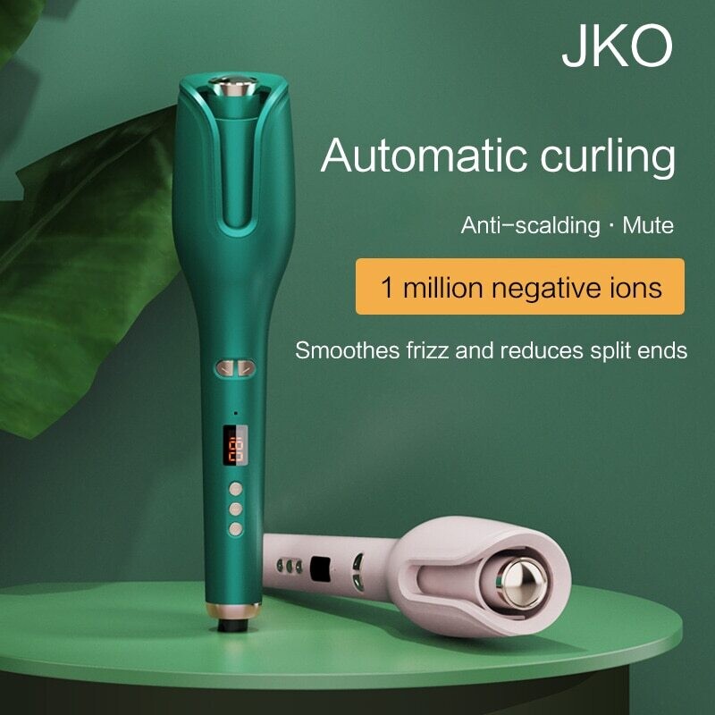 Portable Curling Iron Sutomatic Curling Iron Negative Ion Electric Ceramic Heating LCD Screen Rotating Wave Curling Tongs Curls Curling Irons