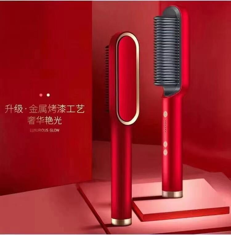 New Electric Hair Curling Iron Household Hair Straightener Dual-purpose Negative Ion Hair Straightening Comb Does Not Hurt Hair Straight Hair Curling Iron