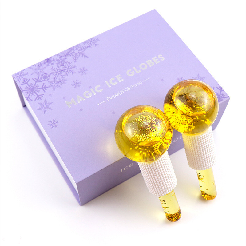 Spot  Ice Wave Ball Beauty Ice Hockey Ice Compress Ball Crystal Ball Ice Therapy Facial Massage Stick Glass Beauty Ball