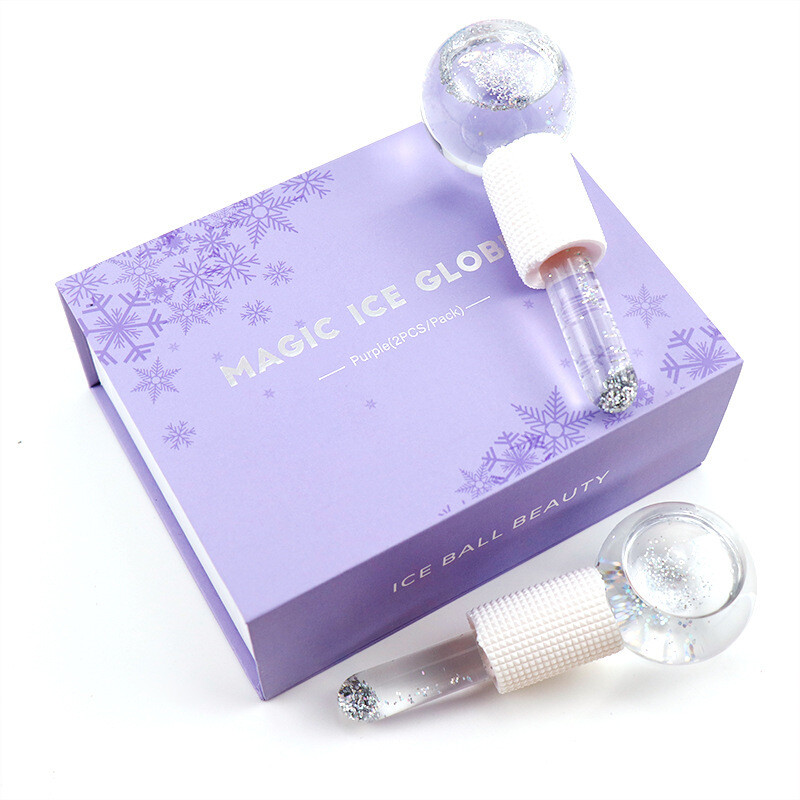 Spot  Ice Wave Ball Beauty Ice Hockey Ice Compress Ball Crystal Ball Ice Therapy Facial Massage Stick Glass Beauty Ball