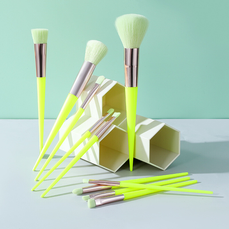 Four Seasons Green Fluorescent Color 10 Pack Makeup Brush