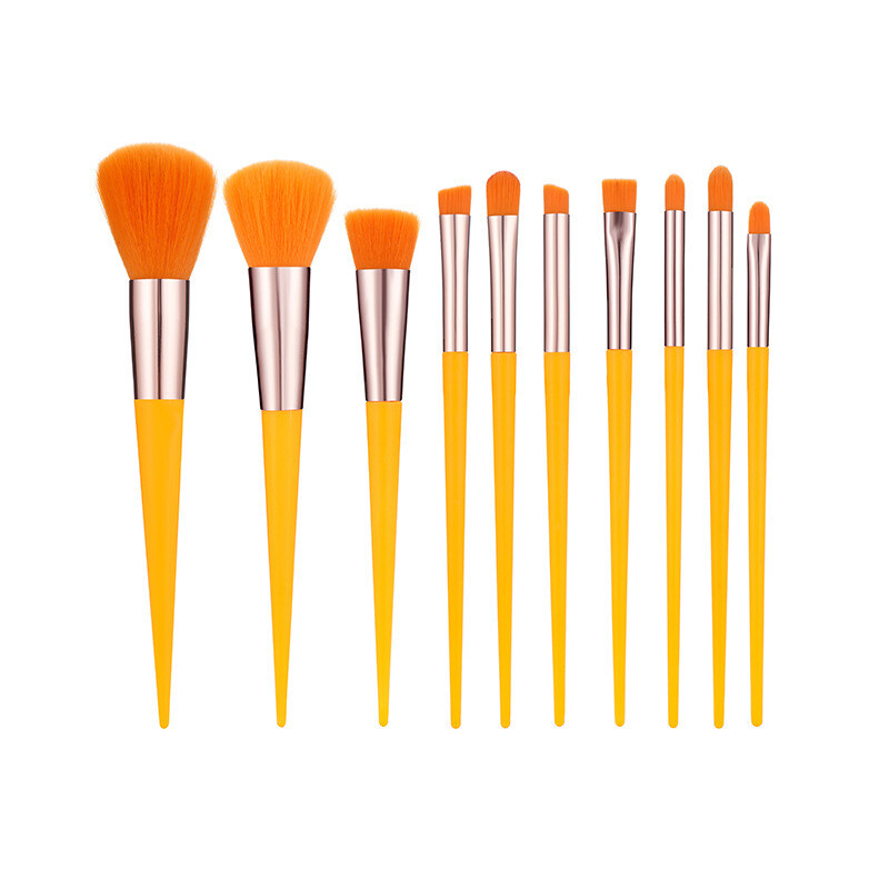 Four Seasons Green Fluorescent Color 10 Pack Makeup Brush