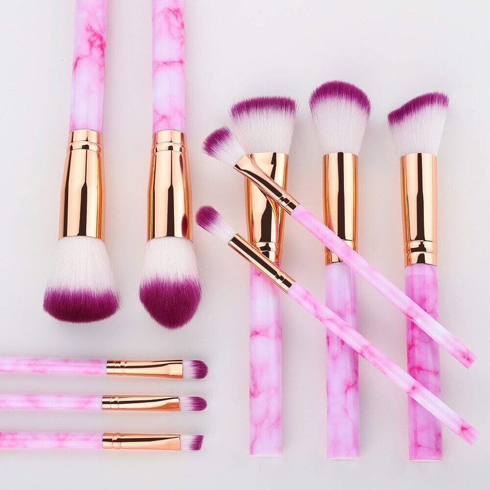 5/15Pcs Makeup Brushes Tool Set Cosmetic Powder Eye Shadow Foundation Blush Blending Beauty Make Up Brush Maquiagem|Eye Shadow Applicator|  , Handle Color: 10pcs rose, Ships From: China