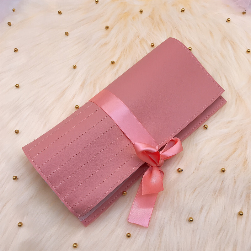 Light Blue Wooden Handle Makeup Brush Set, Appearance color: Pink bag without brush