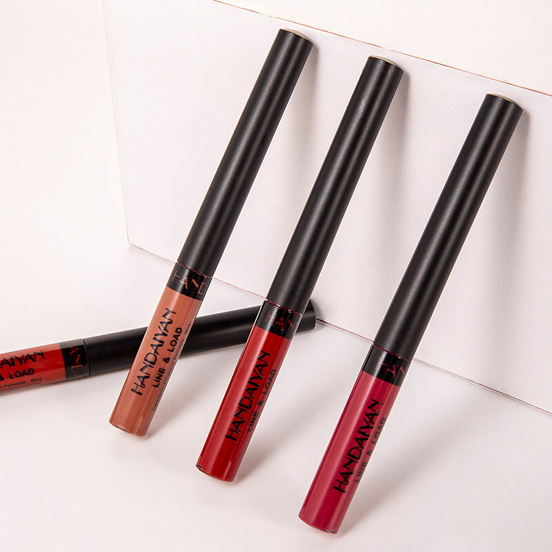 Velvet Matte Matte Texture Lip Gloss That Lasts Not Easy To Fade Lip Liner Lip Gloss Dual-use