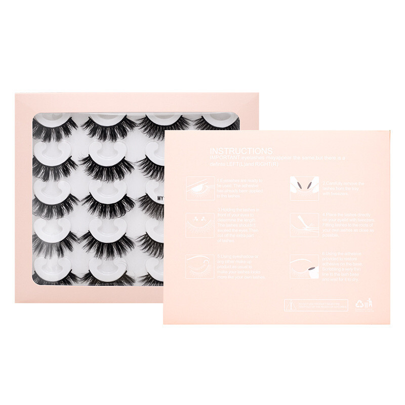 10 Pairs Of Messy Multi-layer High Imitation Mink Hair 8D Thick Explosion False Eyelashes