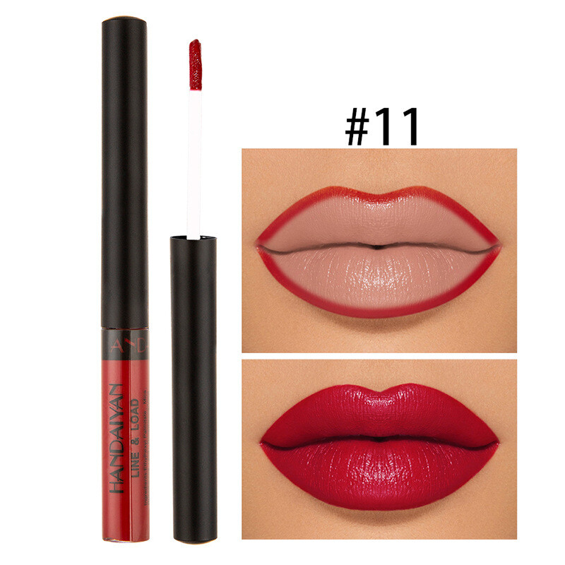 Velvet Matte Matte Texture Lip Gloss That Lasts Not Easy To Fade Lip Liner Lip Gloss Dual-use