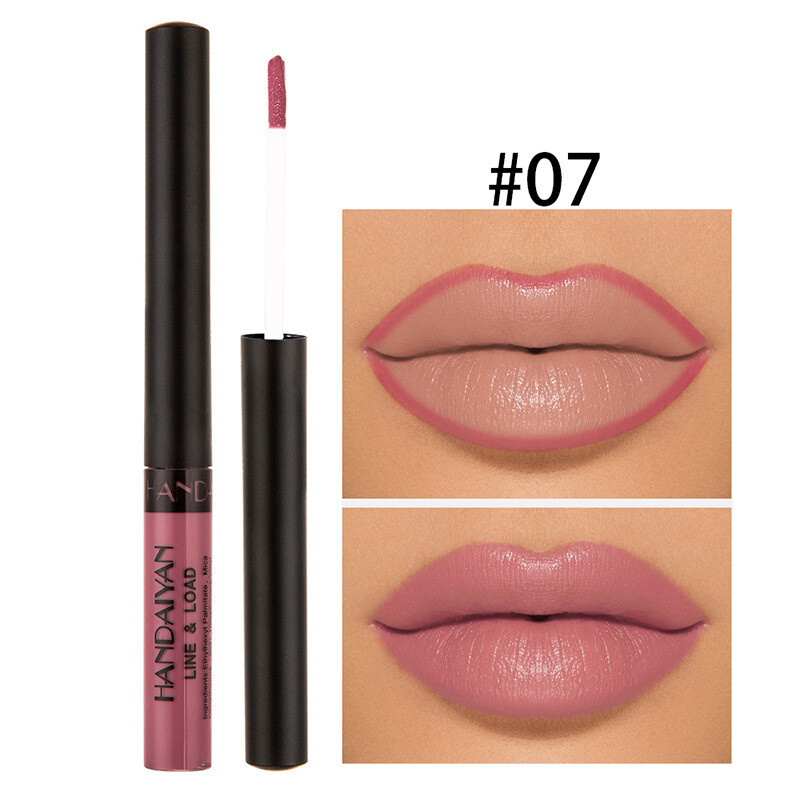 Velvet Matte Matte Texture Lip Gloss That Lasts Not Easy To Fade Lip Liner Lip Gloss Dual-use