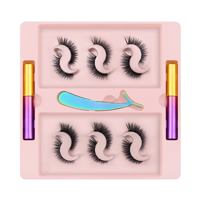 6 Pairs Of Magnetic Magnetic False Eyelashes Six Magnetic Magnetic Natural Thick Eyelashes Liquid Eyeliner Set, Specifications: Hml-007 (mixed)