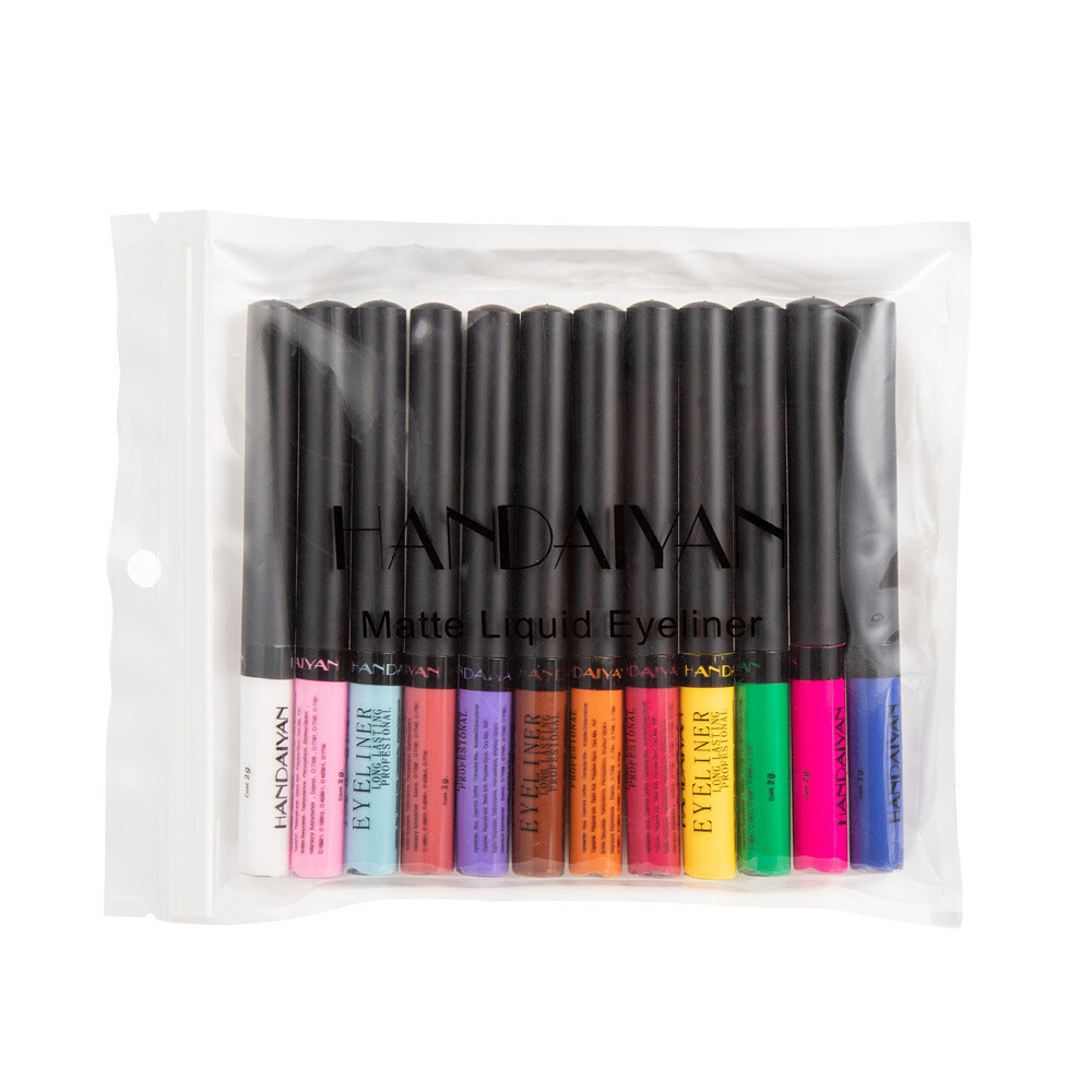 Matte Eyeliner Liquid Eyeliner Waterproof And Sweat-proof 12 Sets