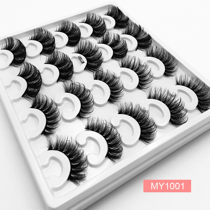 10 Pairs Of Messy Multi-layer High Imitation Mink Hair 8D Thick Explosion False Eyelashes
