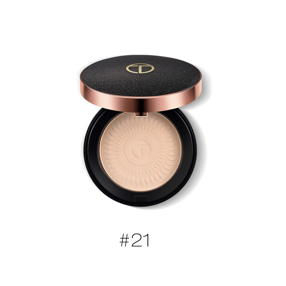 Black Shining Diamond Pressed Powder Concealer Fixing Powder Biscuit Wet Dual-use Pressed Powder