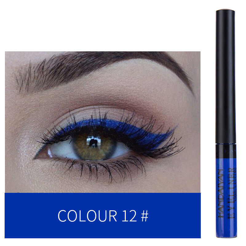 2-color Matte Color Liquid Eyeliner, Long-lasting Non-smudge Eye Shadow Liquid, Net Content: 12#