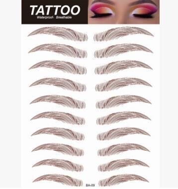 Attach Embroidered Eyebrow Stickers