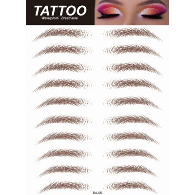 Attach Embroidered Eyebrow Stickers
