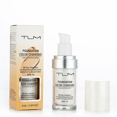 Temperature changing skin color liquid foundation brightening portable Concealer liquid, Net Content: Skin tone 30ml
