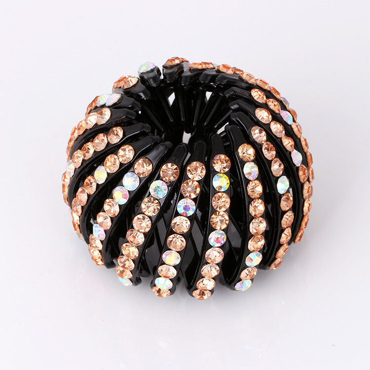 Crystal ball Hairpin Color Rhinestone Ponytail 