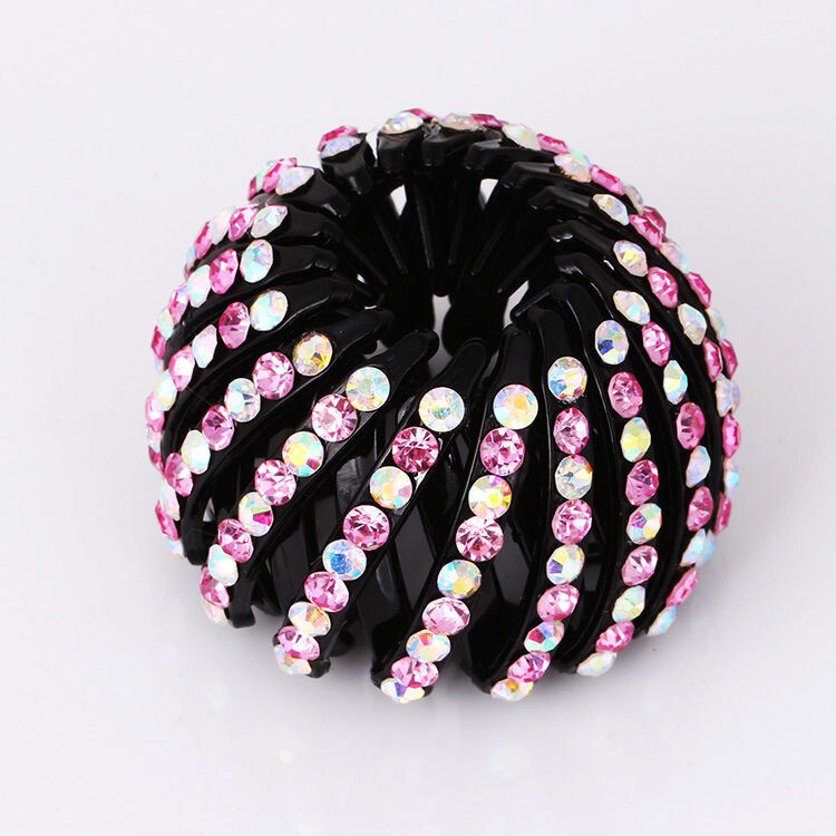Crystal ball Hairpin Color Rhinestone Ponytail 