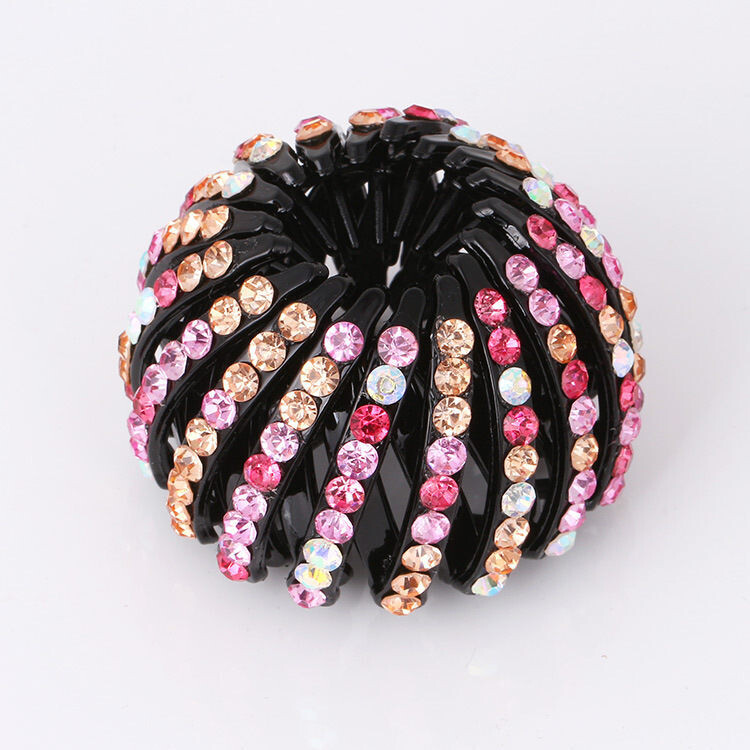 Crystal ball Hairpin Color Rhinestone Ponytail 