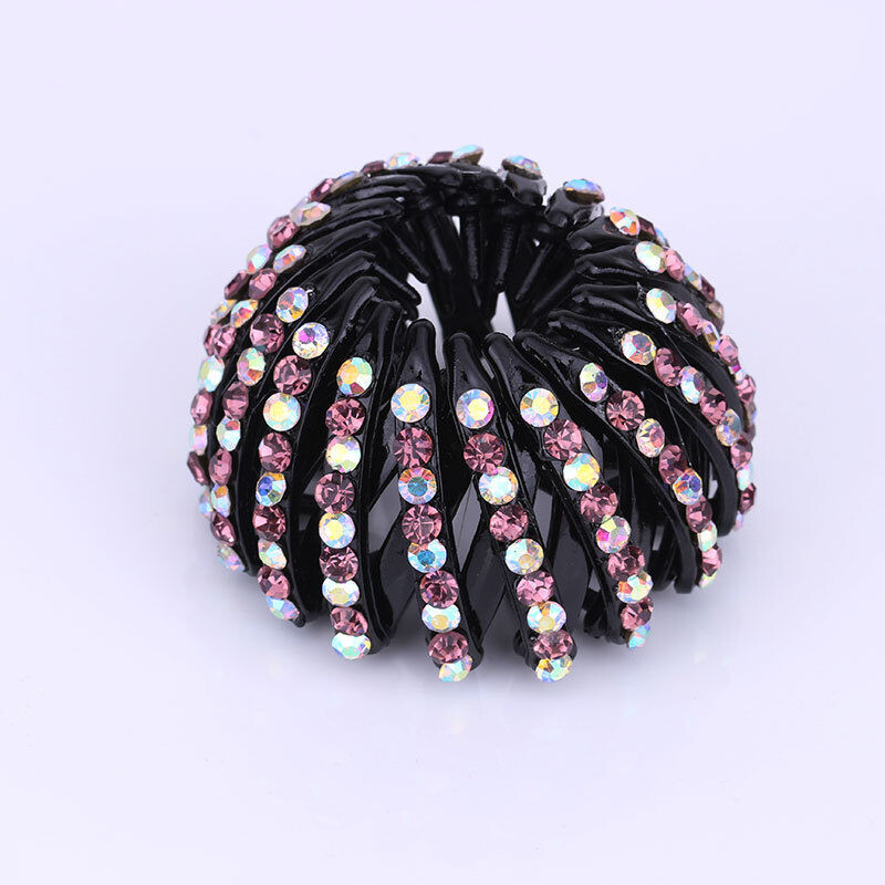 Crystal ball Hairpin Color Rhinestone Ponytail 