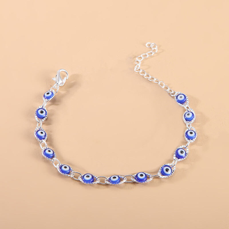 Personality Retro Creative Evil Eye Bracelet, Color: White k