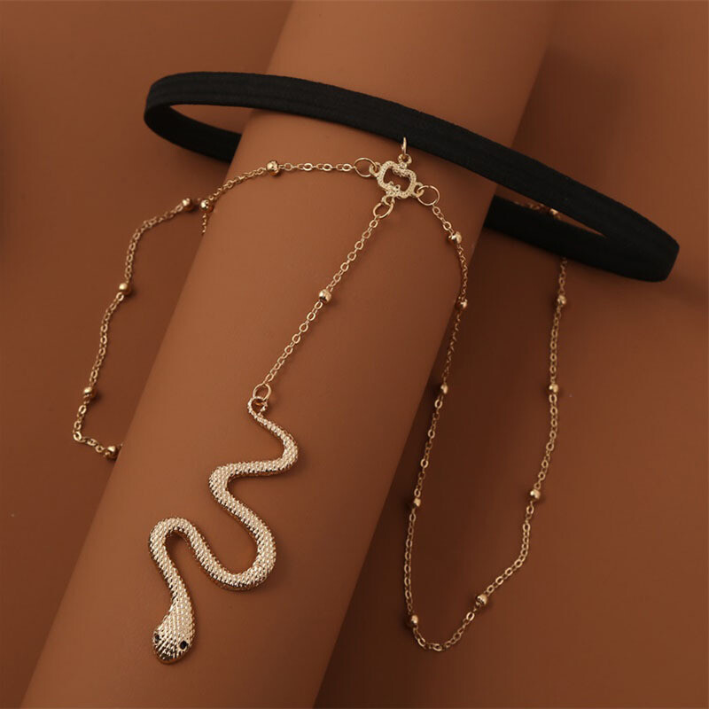 Creative Exaggerated Elastic Snake Long Leg Chain Female Bohemian Trend Multi-layer Chain Body Chain Jewelry