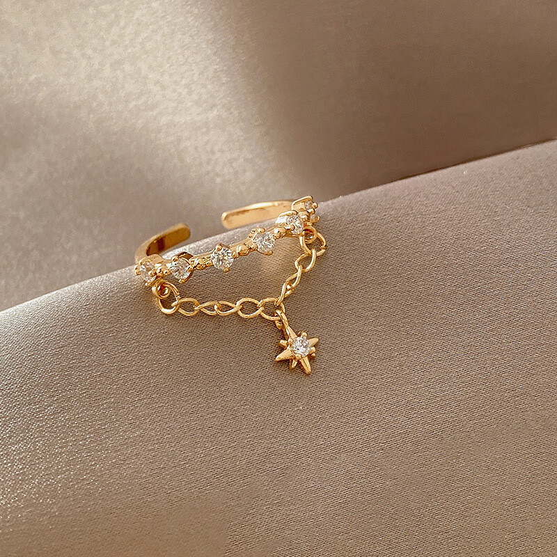  simple zircon open ring