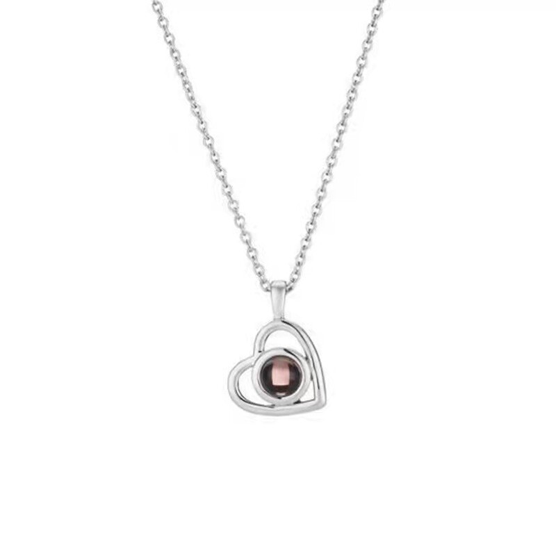 100 Languages I Love You Projection Necklace Customized Nano Color Picture Photo Text Love 